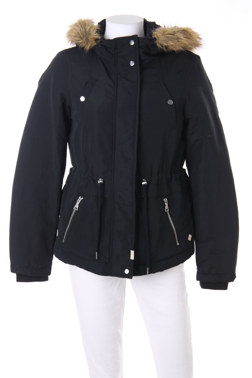 VERO MODA - wattierte Jacke mit Fake Fur-Besatz - XS
