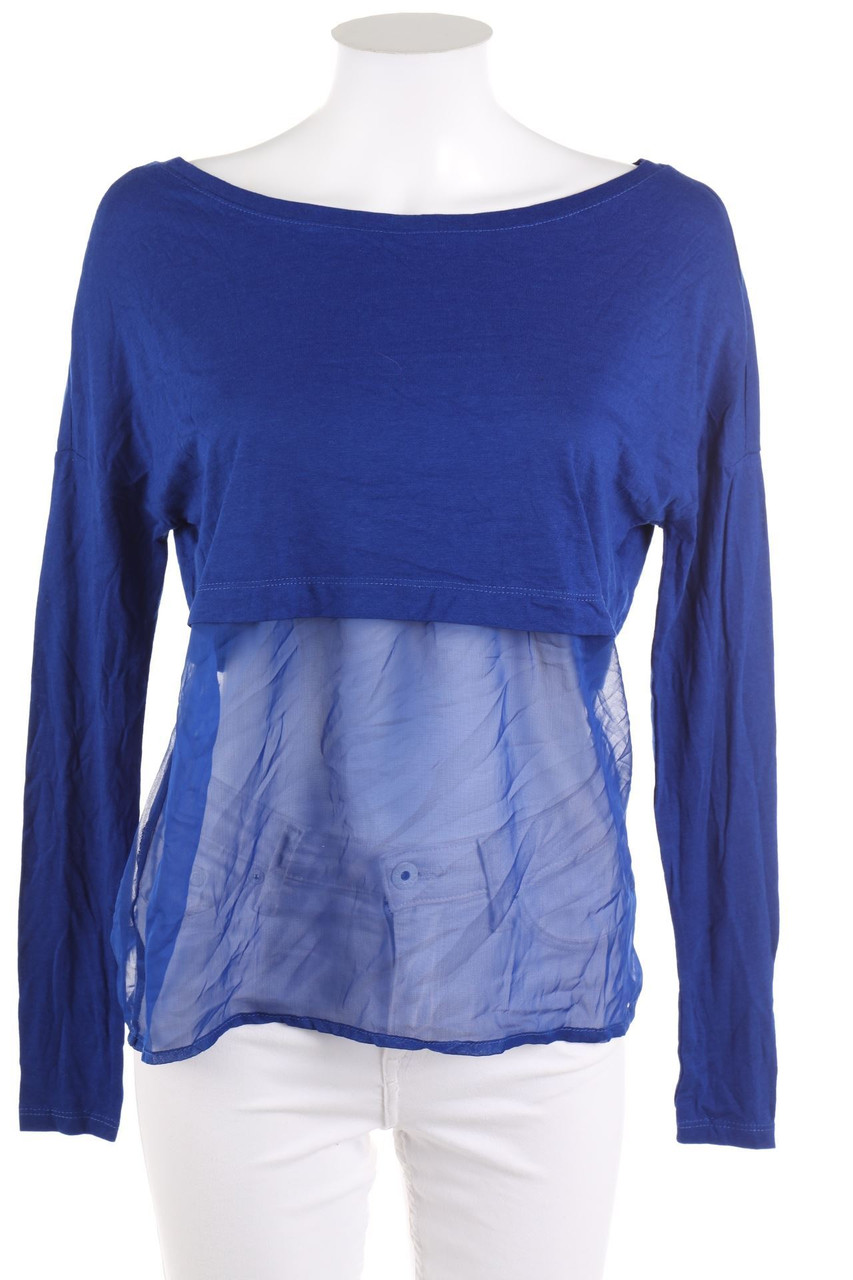 Bershka - Longsleeve-Shirt, Layer Look with Chiffon - M