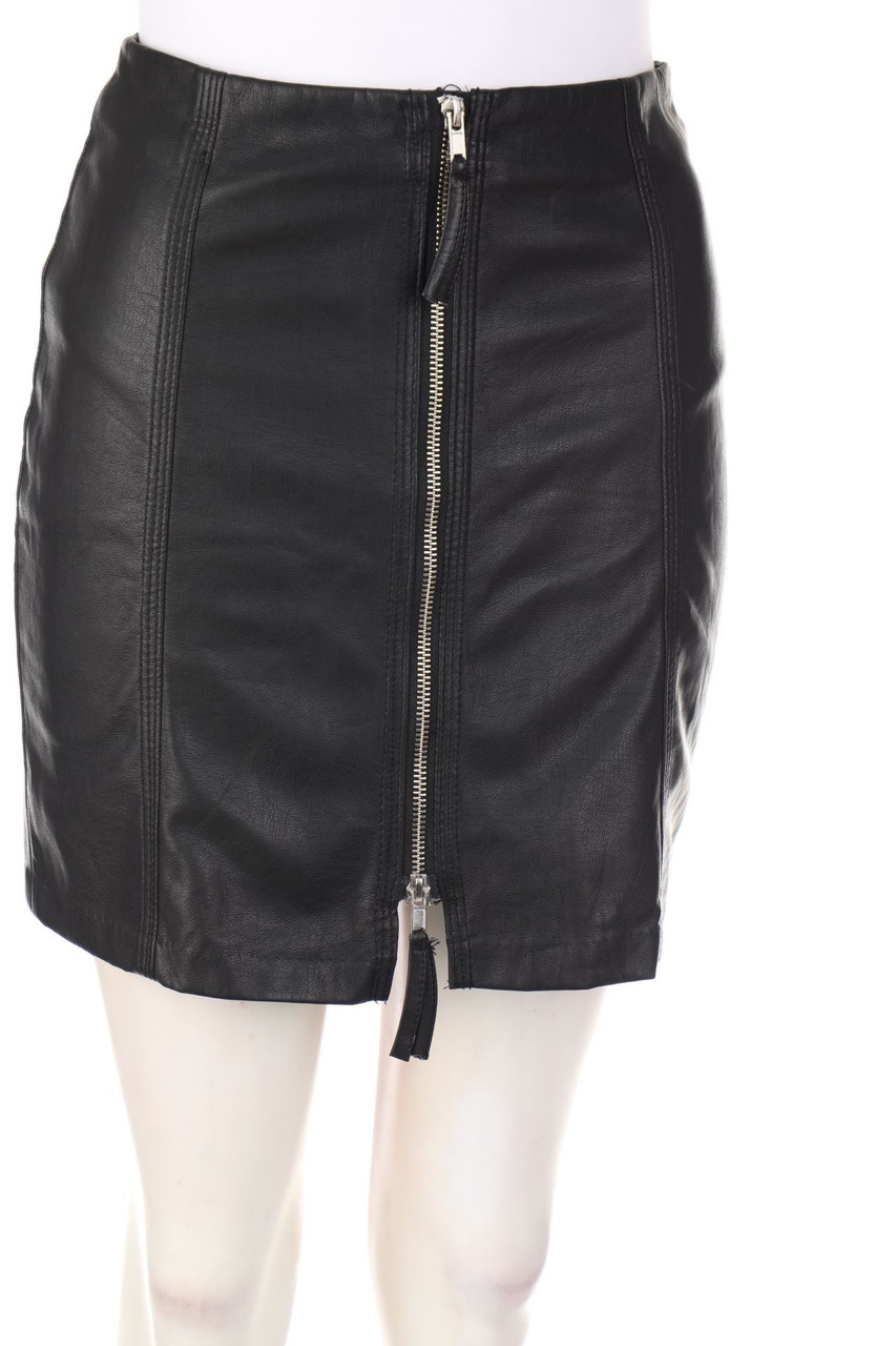 H&M - Faux Leather-Mini-Rock - D 34