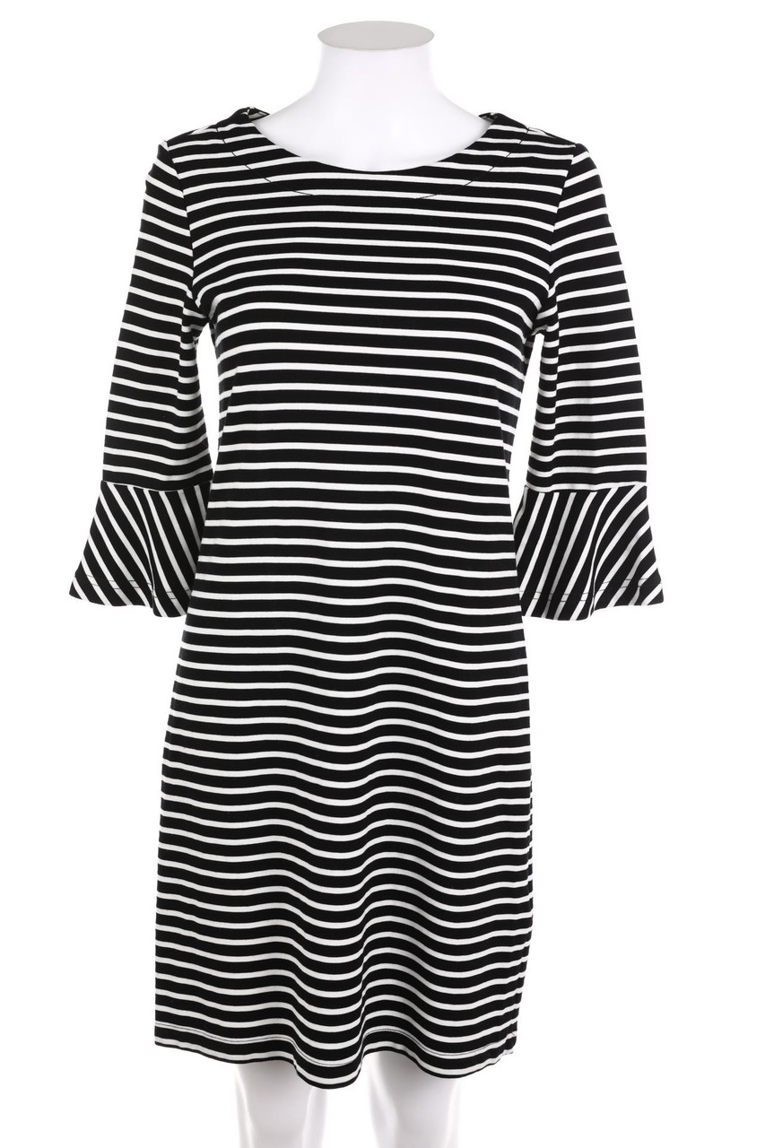 zero - Streifen-Kleid mit Volants - D 36