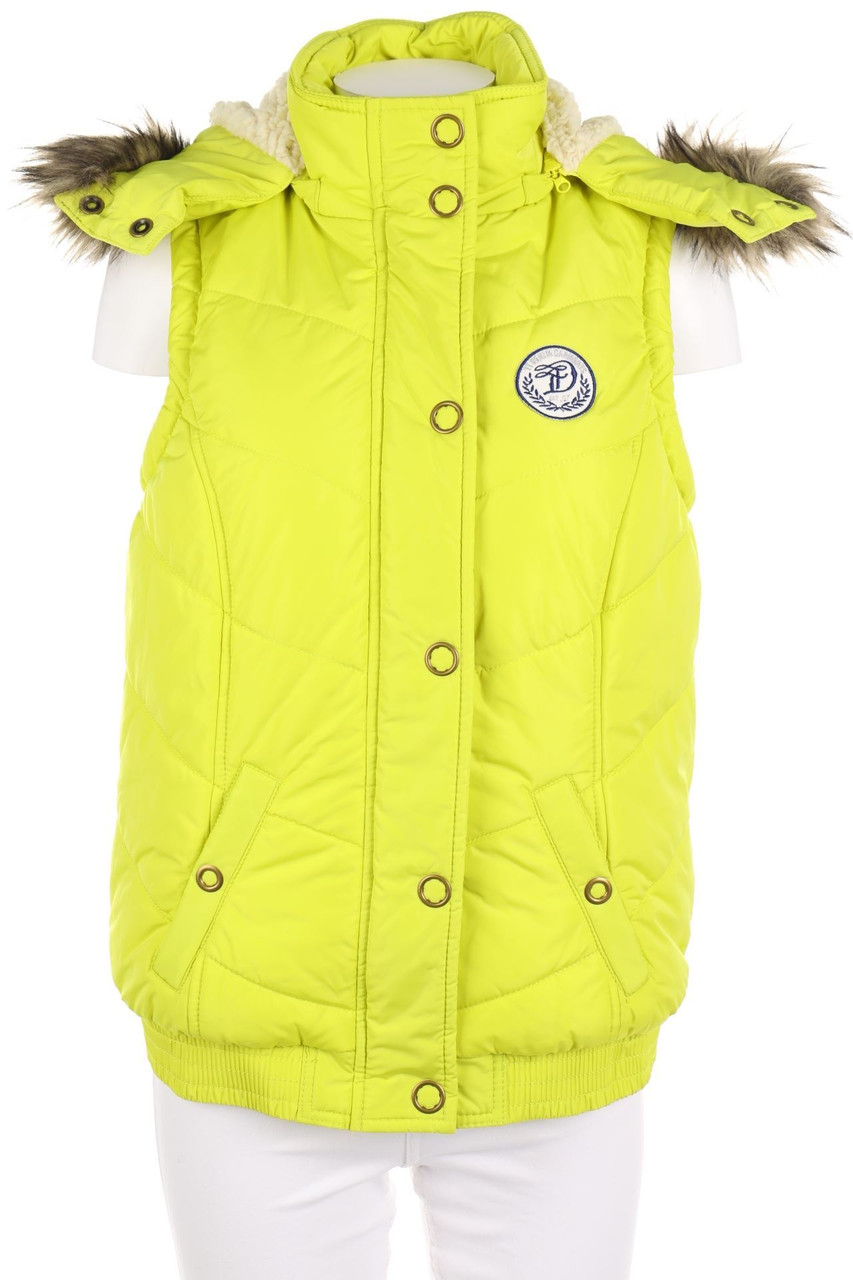 TOM TAILOR - Puffer-Weste mit Fake Fur-Besatz - M