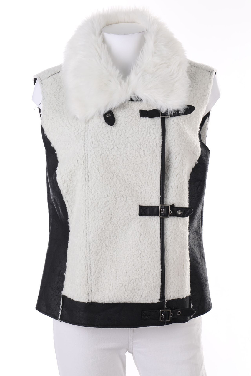 Ohne Label - Faux Shearling-Weste - D 38