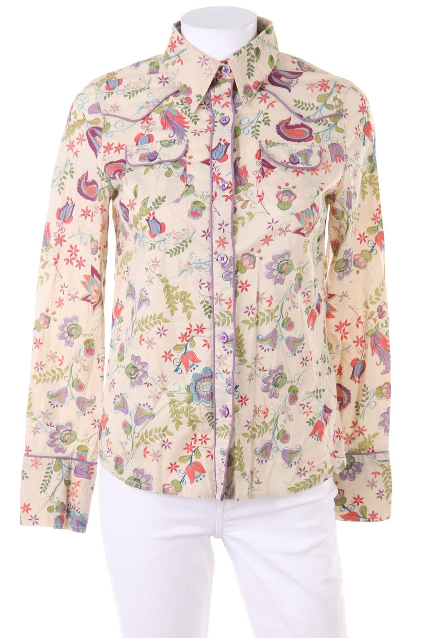 EDEIS - Shirt Blouse with Flower Print - D 34