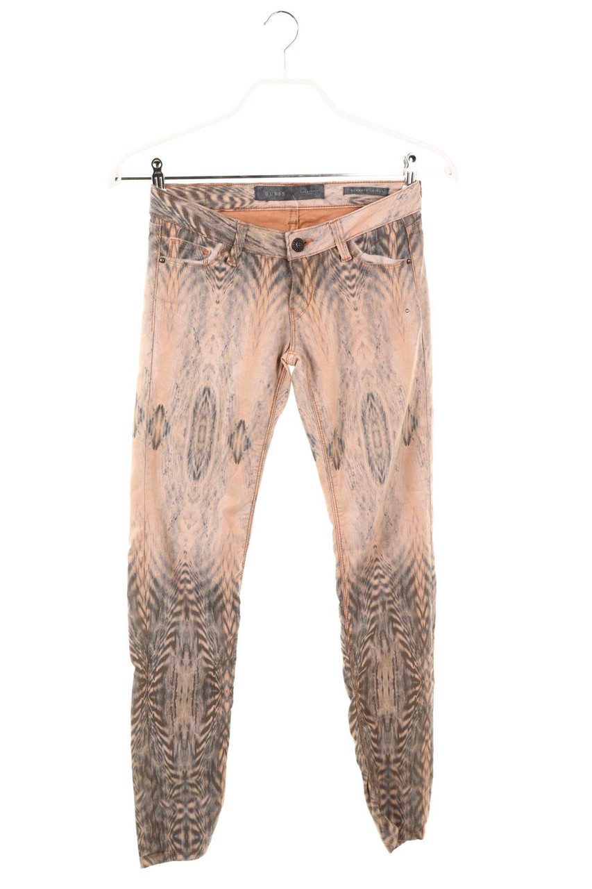 GUESS - Print-Used Look Skinny Jeans - W26