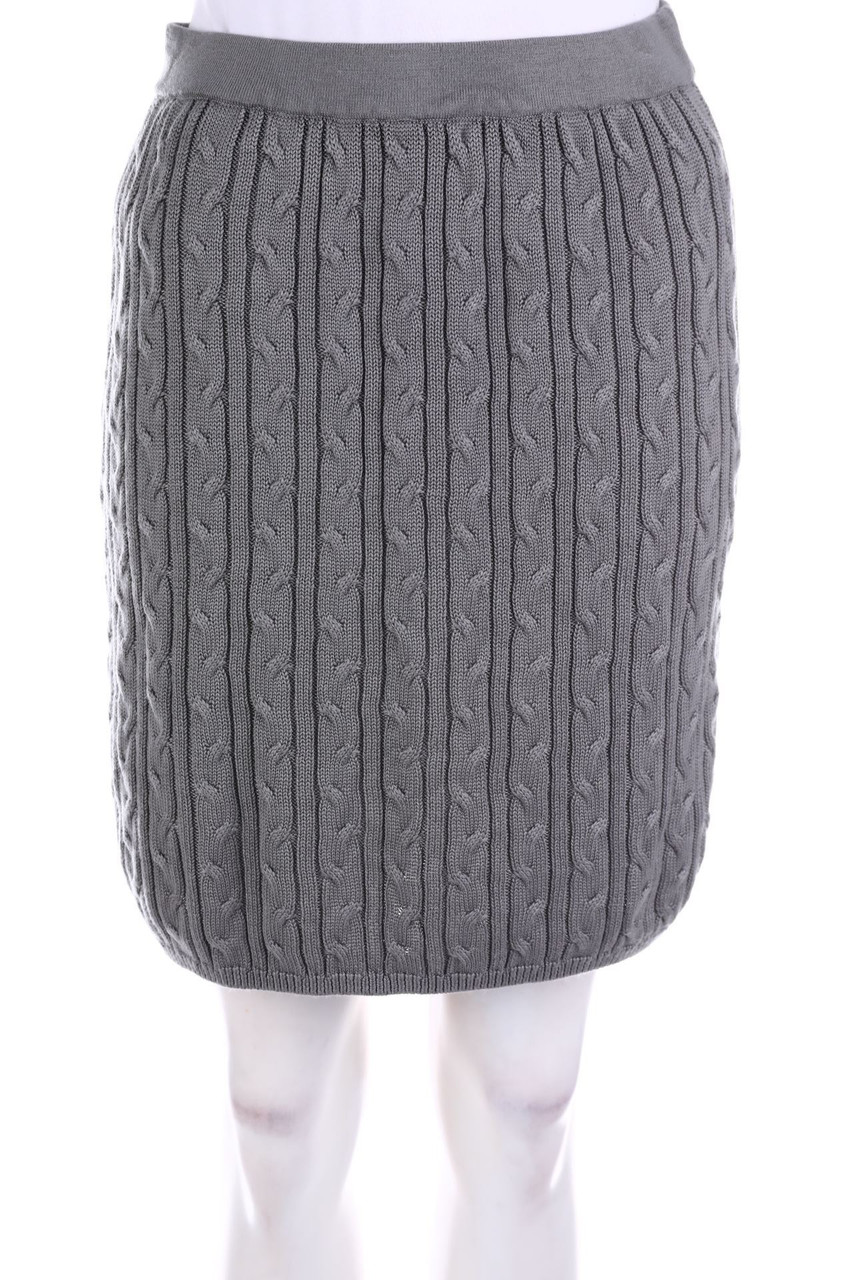 TALLY WEiJL - Knitted Mini Skirt, Cable-Knit - M