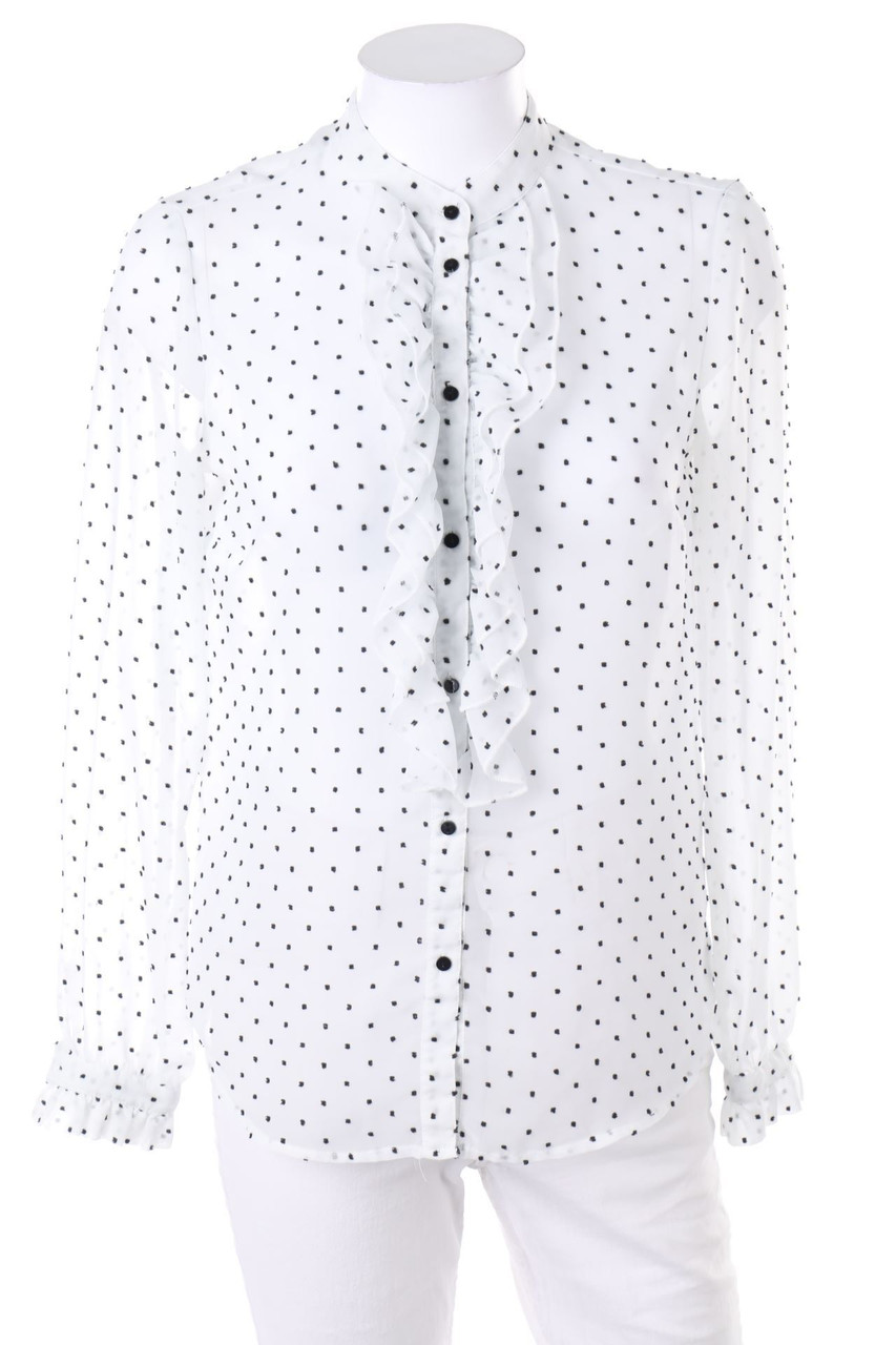 orsay - Hemd-Bluse mit Punkten mit Volants - D 38