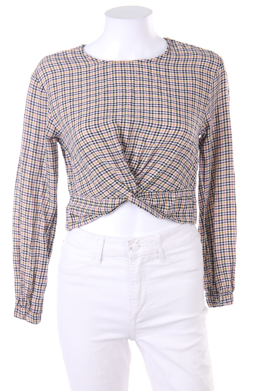 No Label - Checked Crop-Top - XS