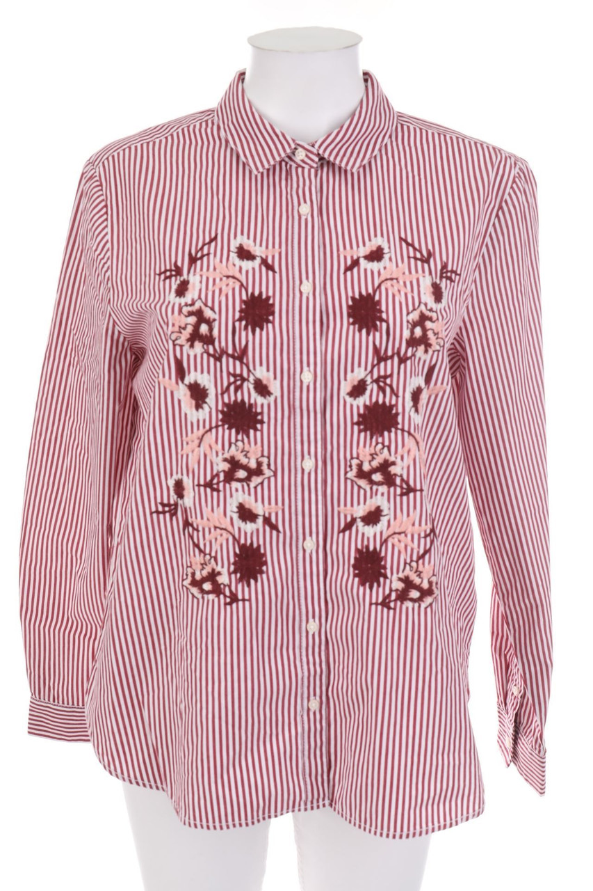 SPRINGFIELD - Hemd-Bluse mit Stickereien mit floralem Muster - D 40