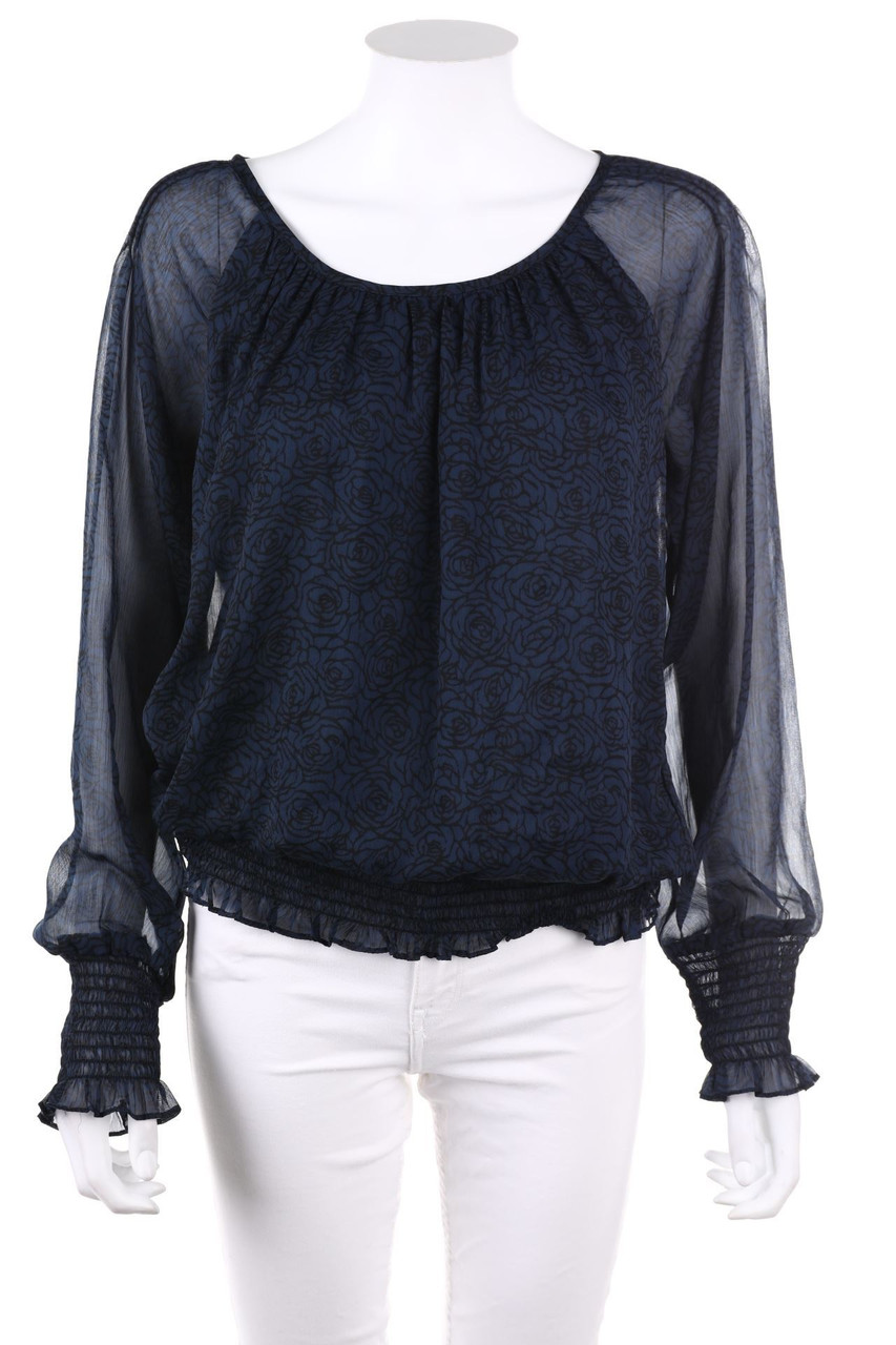 VILA - Chiffon-Bluse mit Smok-Details - L