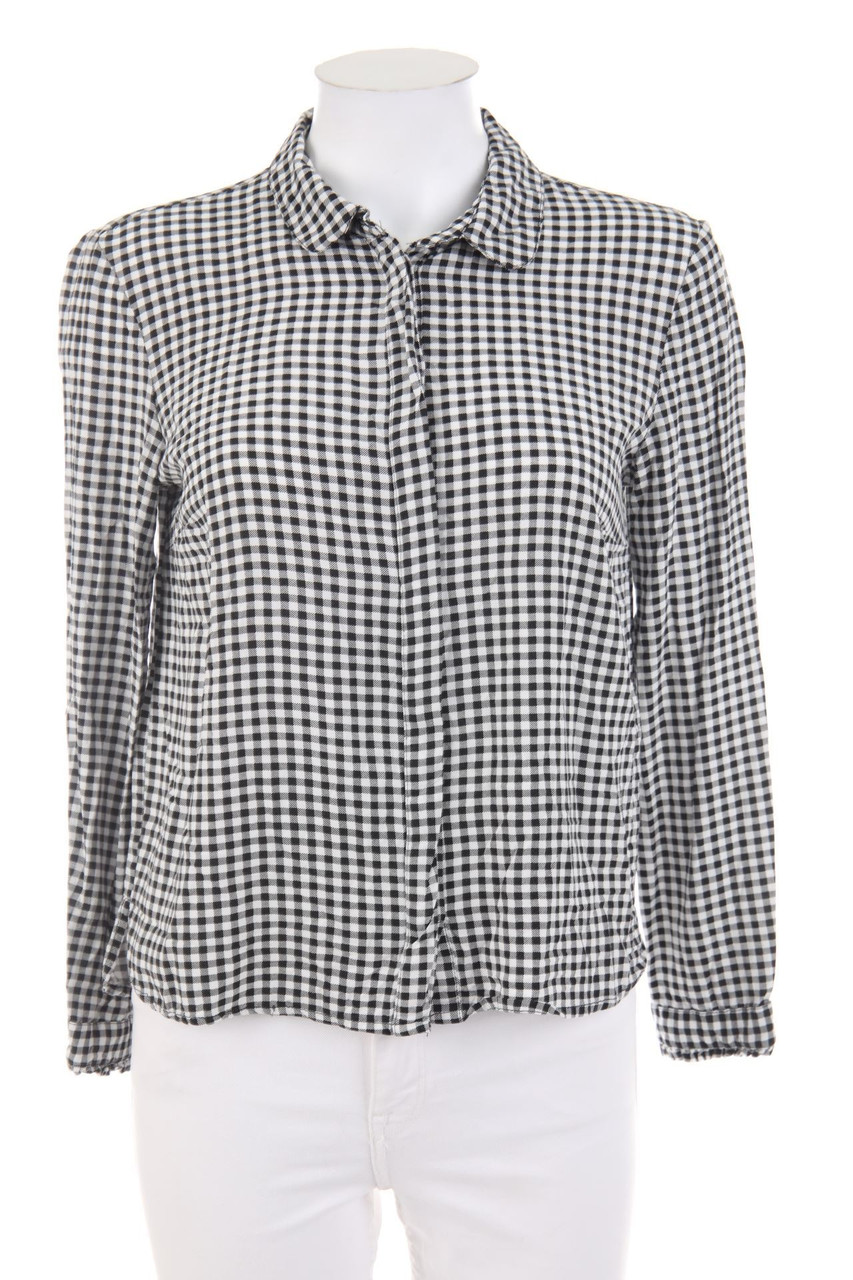 Bershka BSK GIRL - Checked Shirt Blouse with Ruffles - S