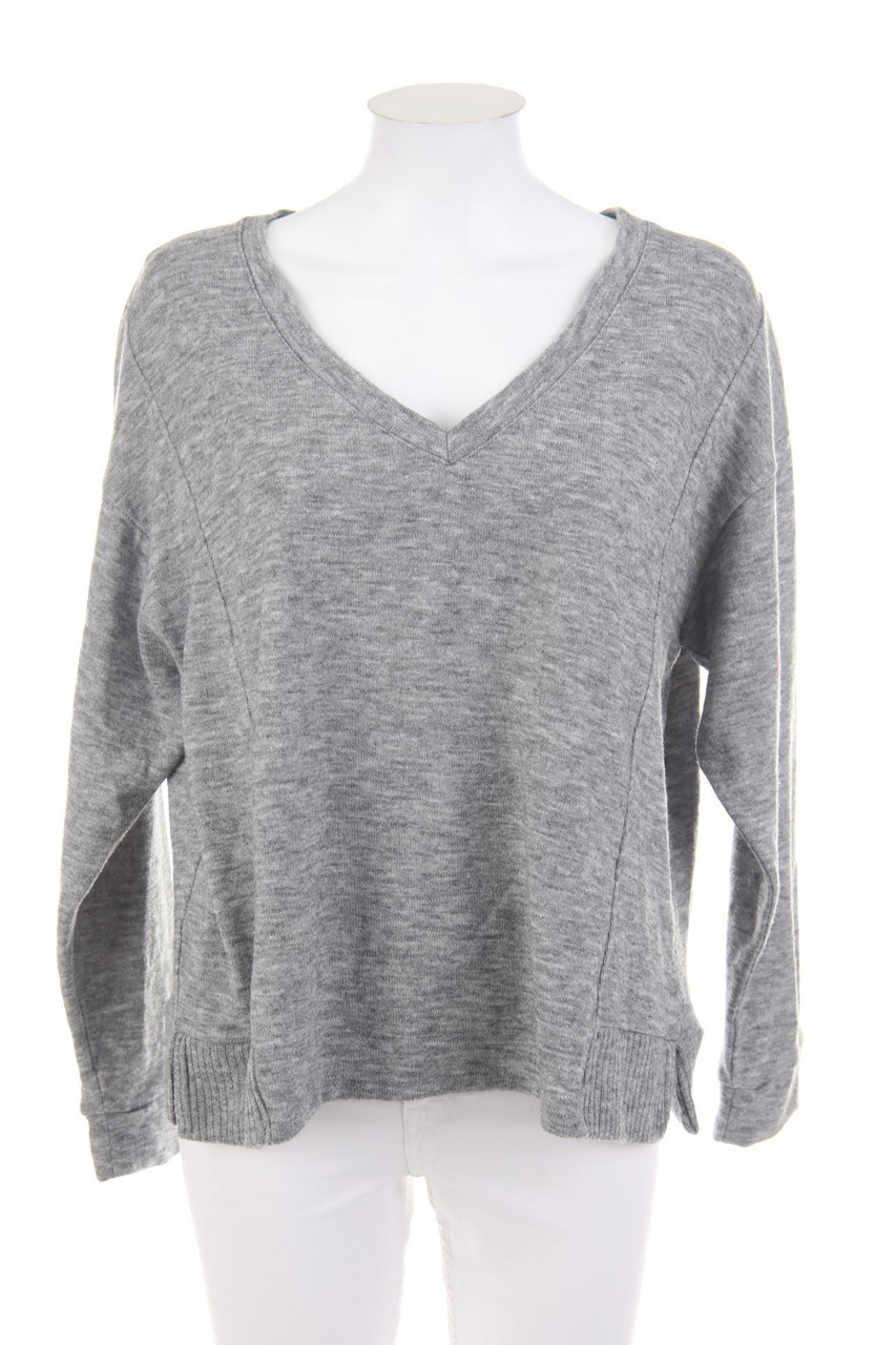 Bershka - Oversize-V-Neck Pullover with Overcut Shoulder - S