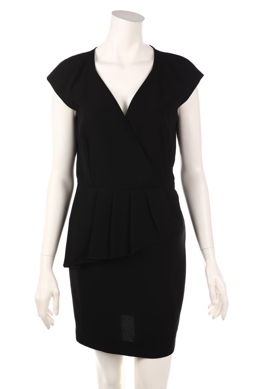 Calvin Klein - Sheath Dress with Wrap-Effect, Peplum - D 38