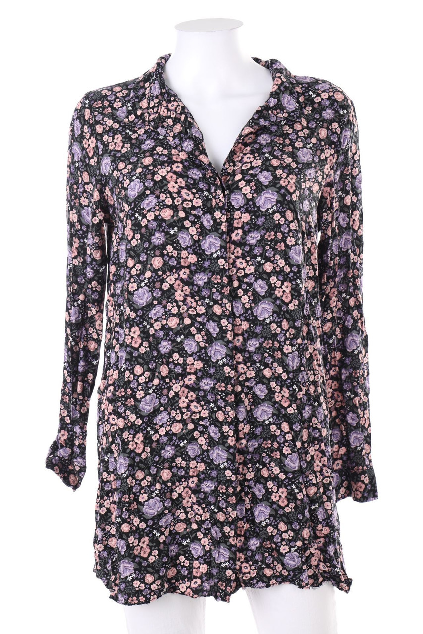 No Label - Shirt Blouse with Flower Print - S
