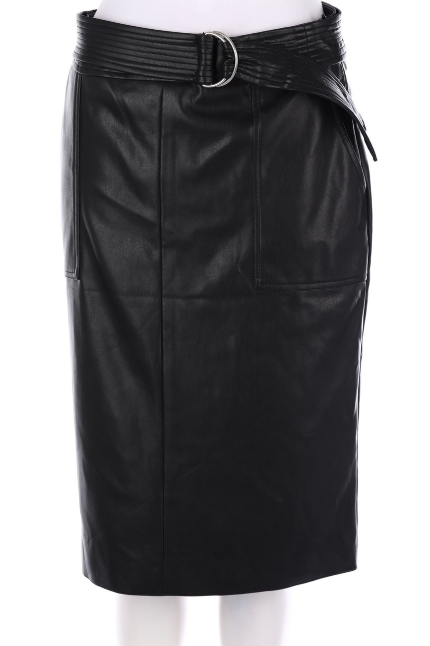VETIVER - Faux Leather-Rock mit Gürtel - M