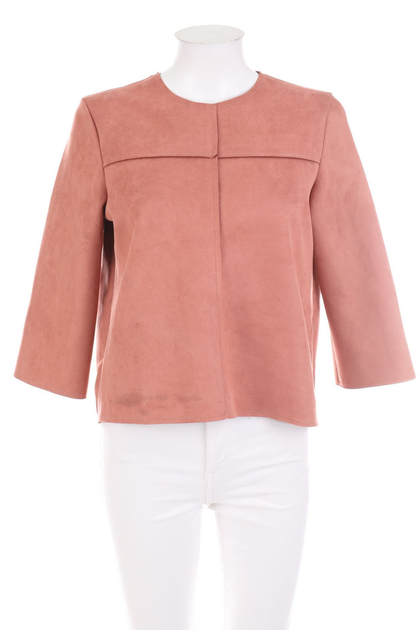 ZARA - Faux Leather-Bluse - M