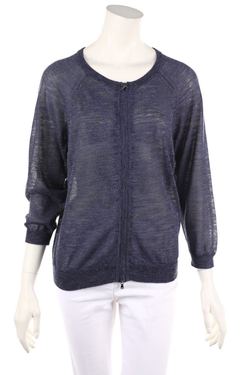 J.CREW - Zipper-Cardigan aus Leinen-Mix - M