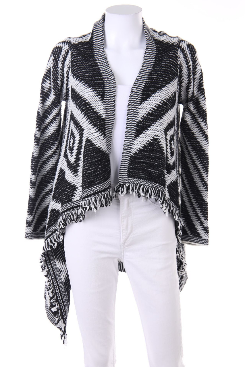zebra - Cardigan with Geo Pattern - XS