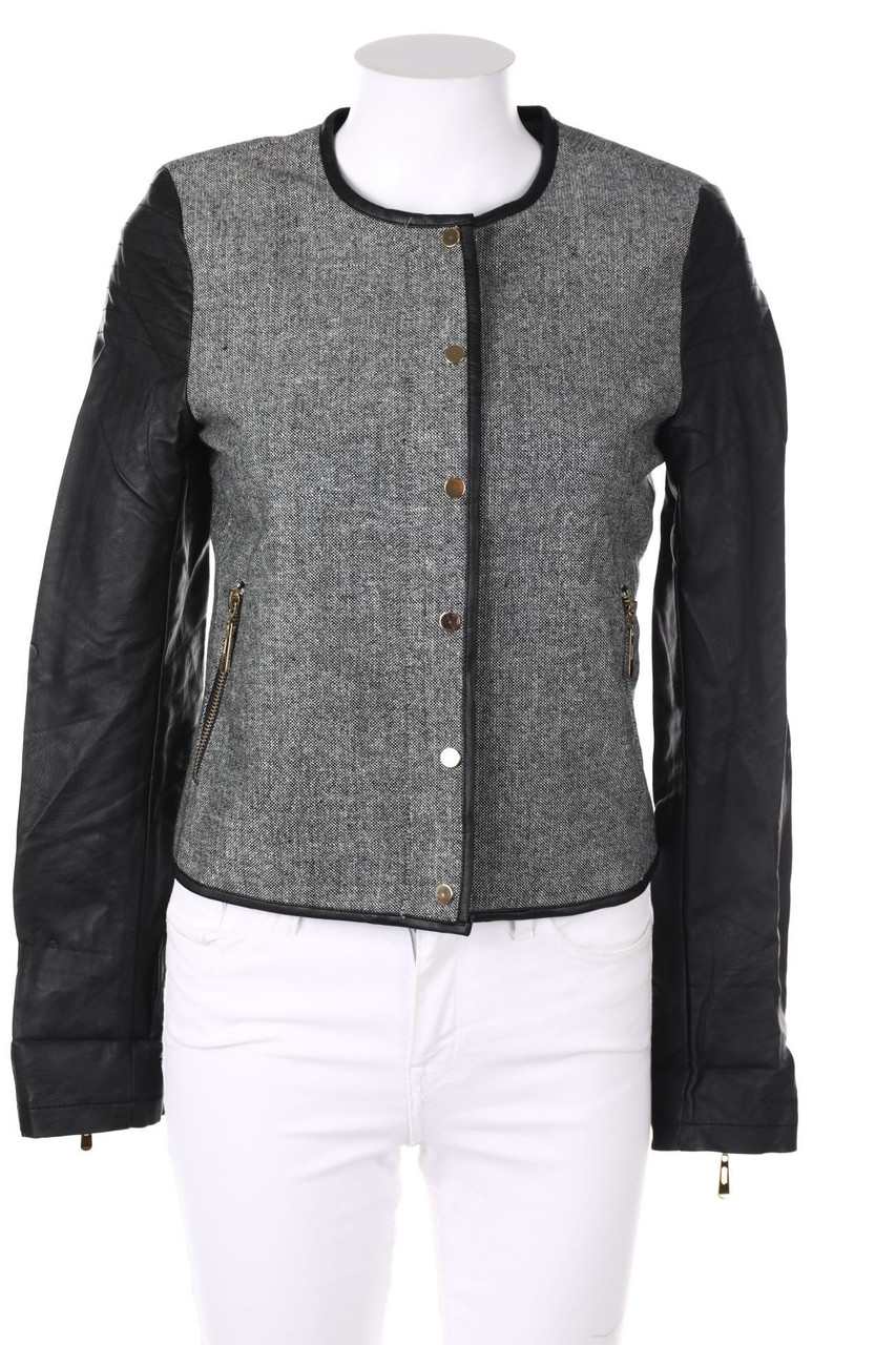 OSLEY - Jacke mit Kunstleder-Details - D 36