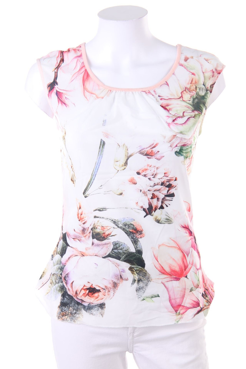 ANNA FIELD - Blouse Top with Flower Print - D 34