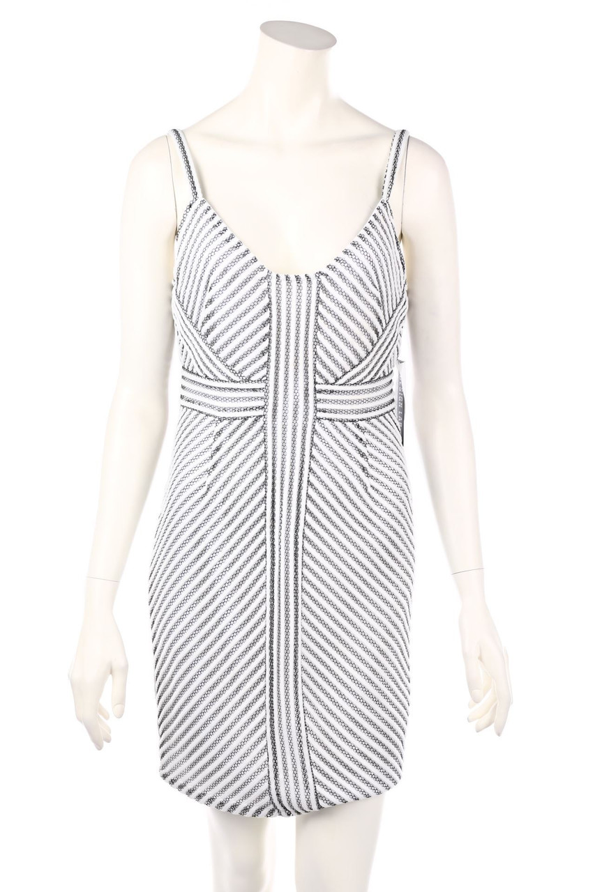 DESIGN LAB Lord & Taylor - Mini Dress with Mesh Insert - M