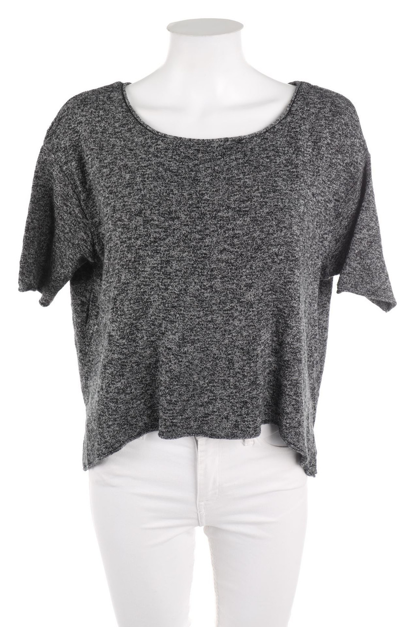 Zara Knit - Vokuhila-Strick-Pullover mit überschnittener Schulter - M