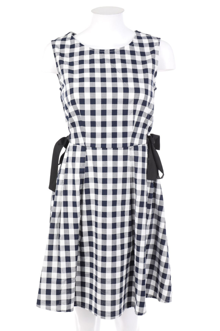 No Label - Checked Dress, Pleated - M