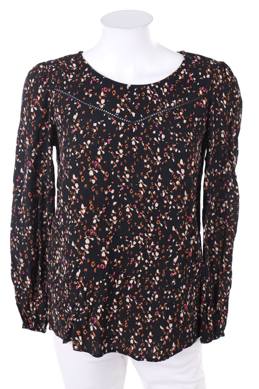 promod - Print-Bluse mit Lochspitze - D 36-38