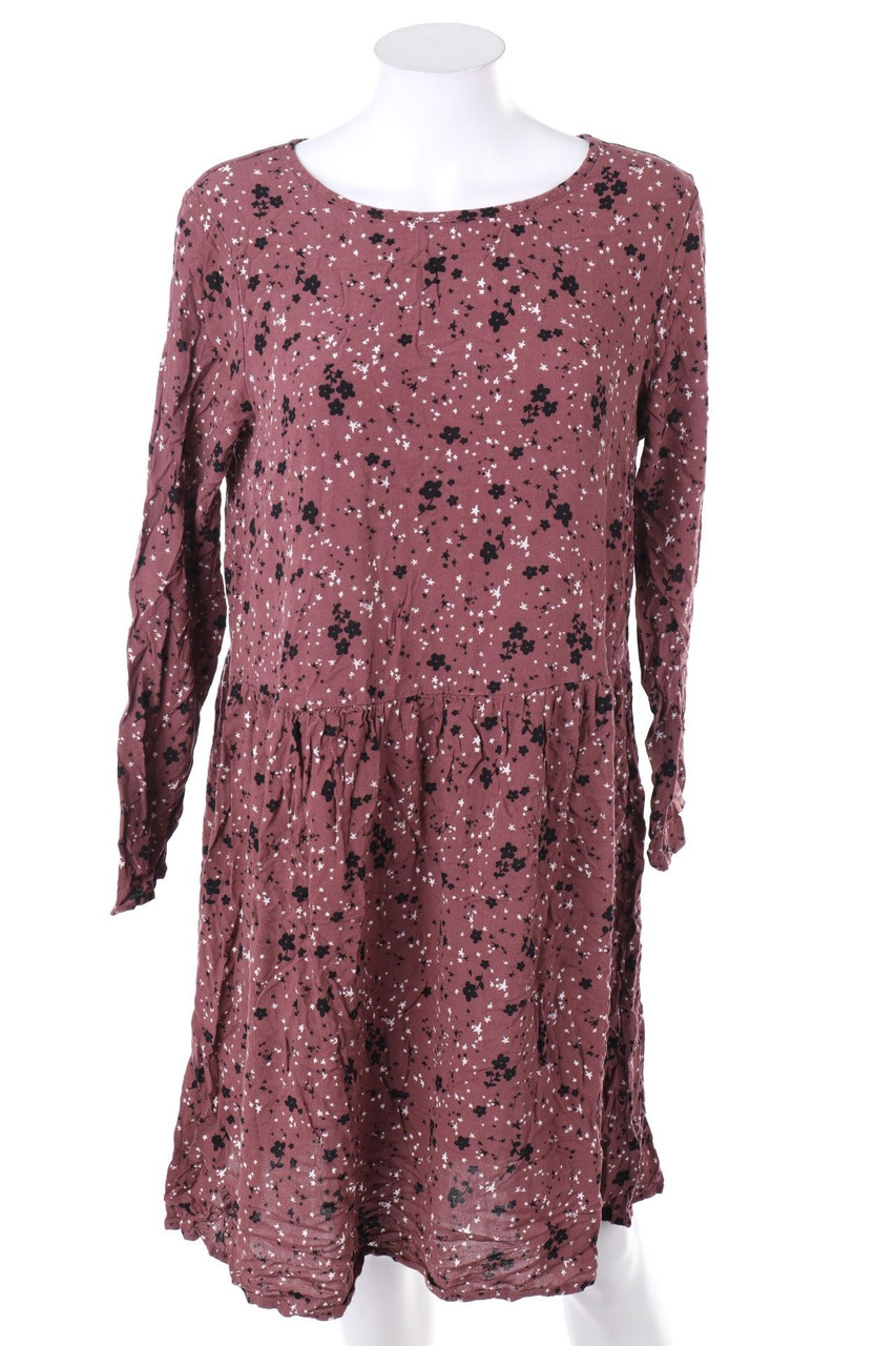 G!na - Midikleid mit Blumen-Print - L