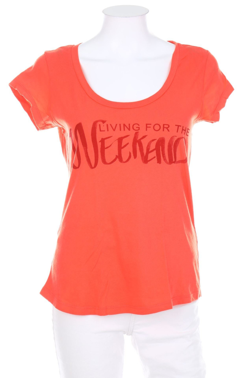 H&M - Kurzarm-Shirt mit Statement-Print - S