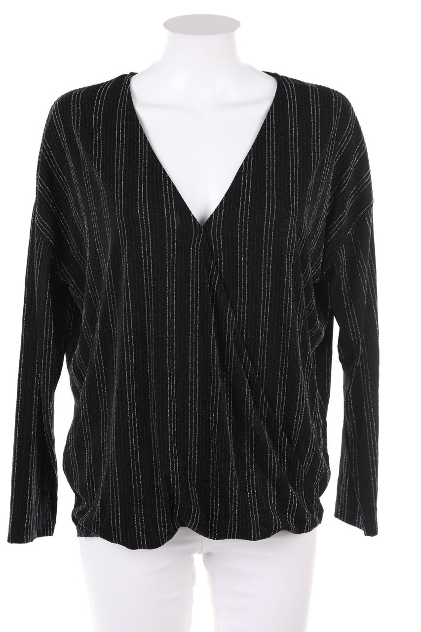 Sfera - Bluse in Wickel-Optik mit Glitzer - L
