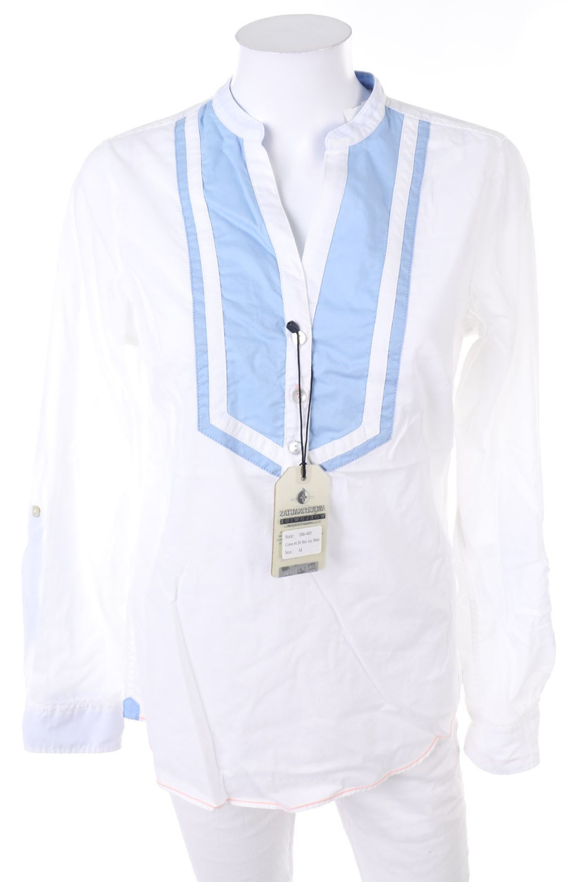 ARQUEONAUTAS - Bluse mit Krempel-Ärmeln aus Baumwolle - M