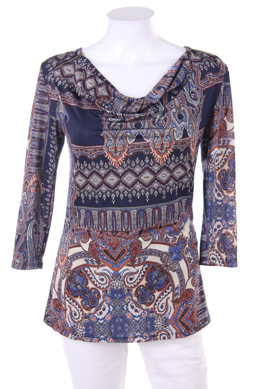 MORGAN - Ethno-Blouse with Cowl Neck - S