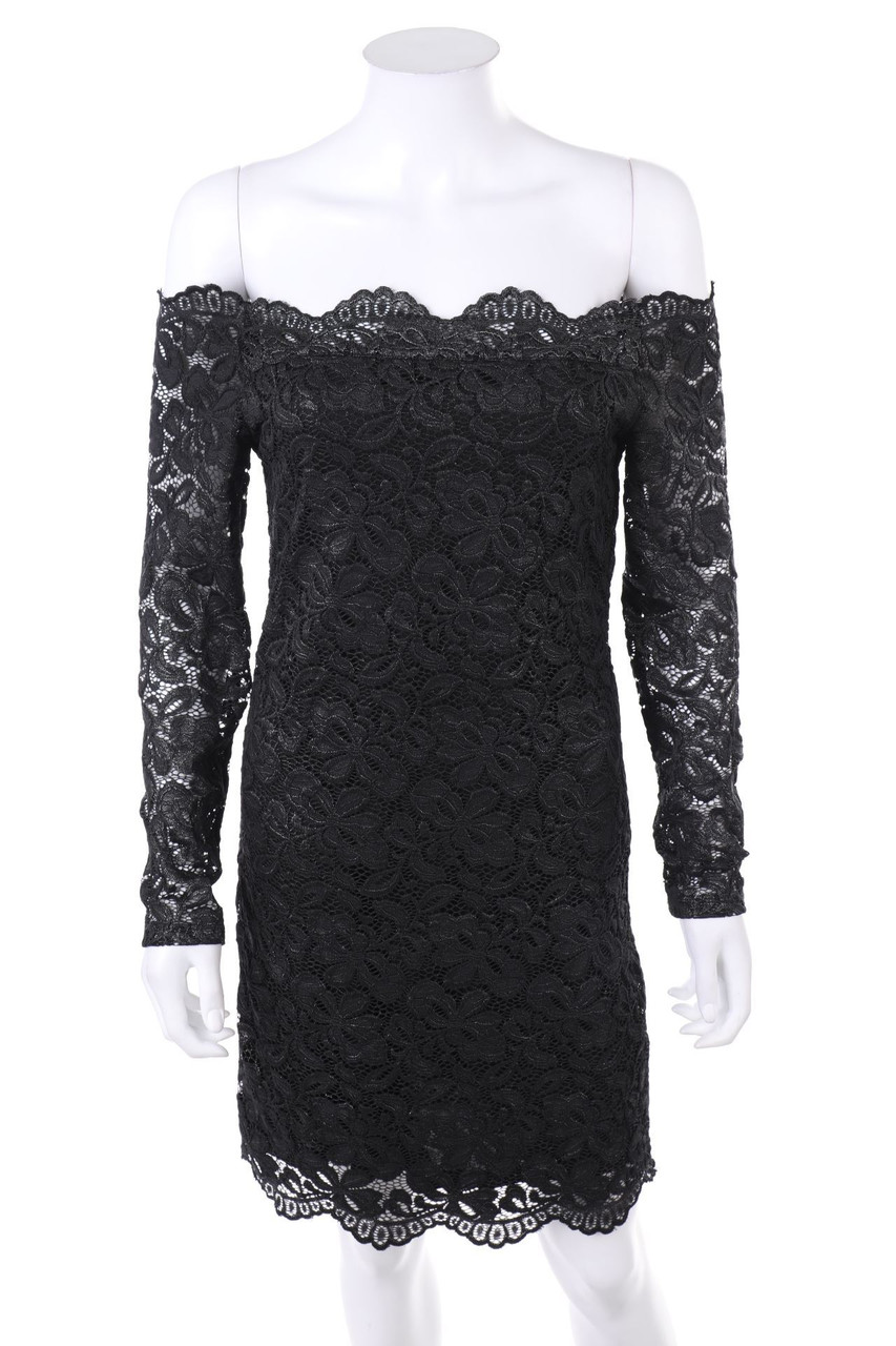 H&M DIVIDED - Carmen-Kleid aus Spitze mit Metallic-Effekt - D 40