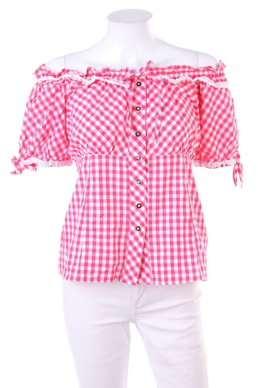 esmara - Carmen-Shortsleeve Blouse with Lace - M