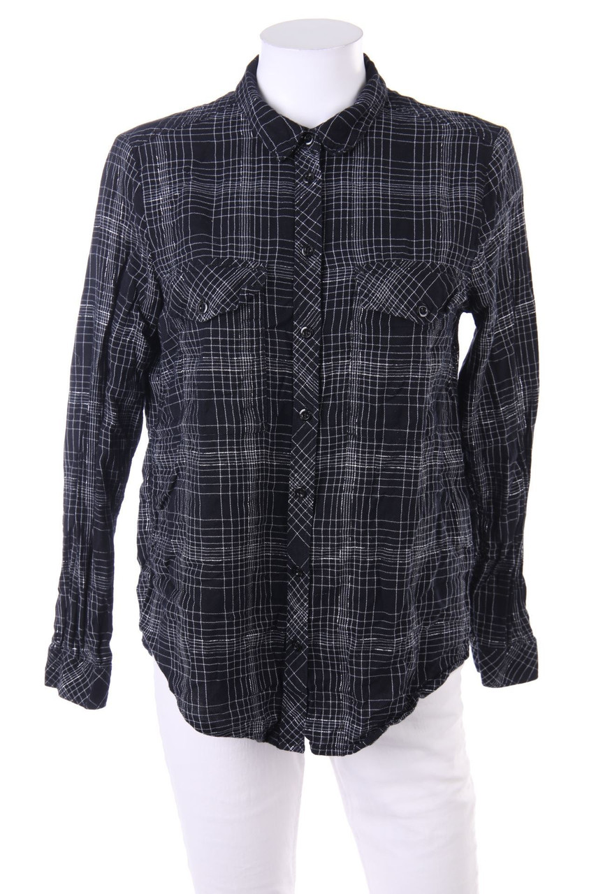 Q/S designed by s.Oliver - Checked Shirt Blouse with Glitter - D 38