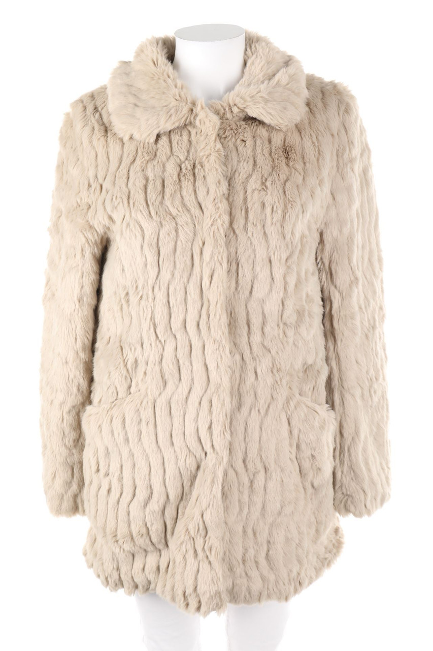 VILA - Long-Fake Fur-Jacke - S