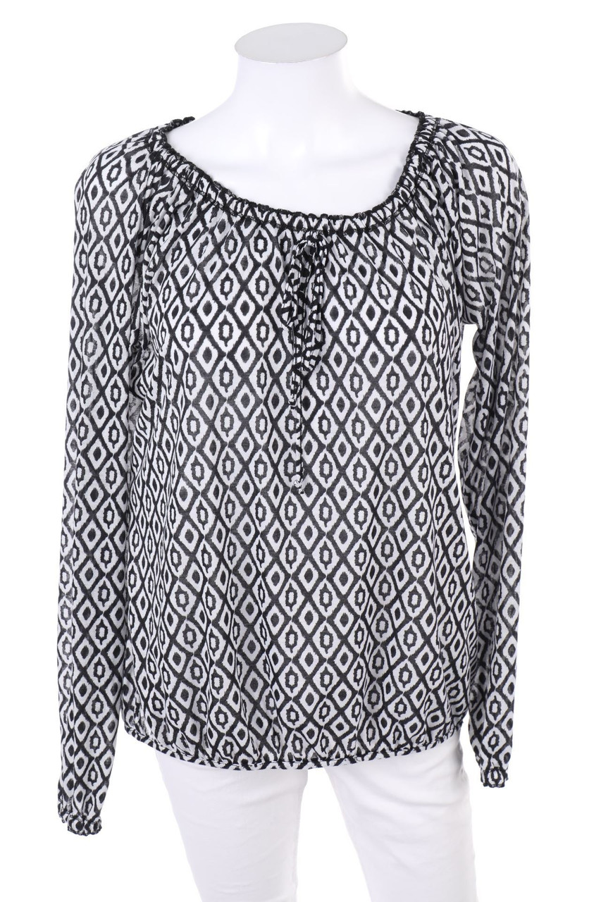 AMISU - Carmen-Bluse mit Schleife - L