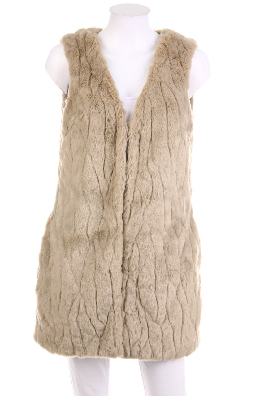 VILA - Fake Fur-Weste mit Muster - S