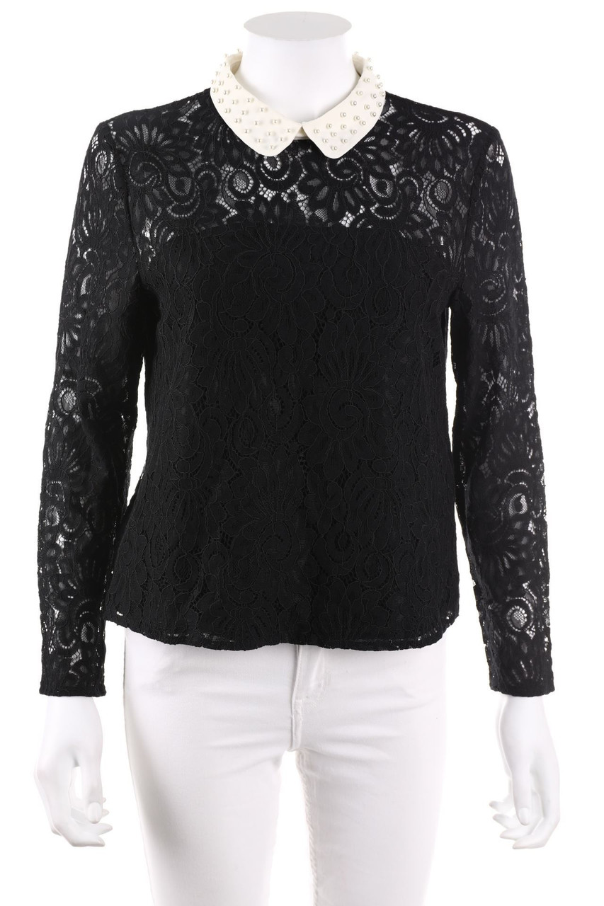 oodji - Lace-Blouse with Pearls - D 40