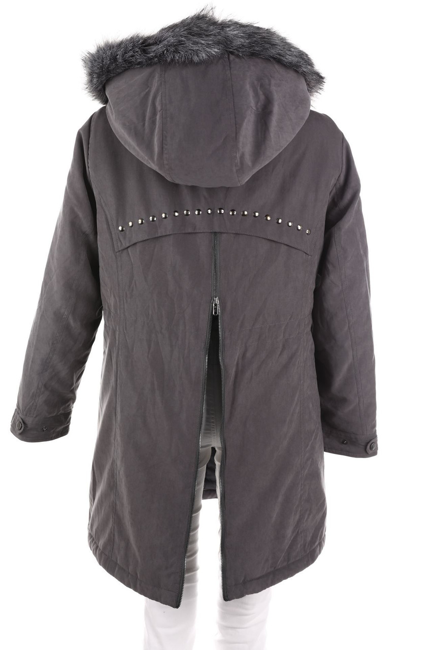 TOGETHER! - Parka mit Faux Fur-Kragen - D 36