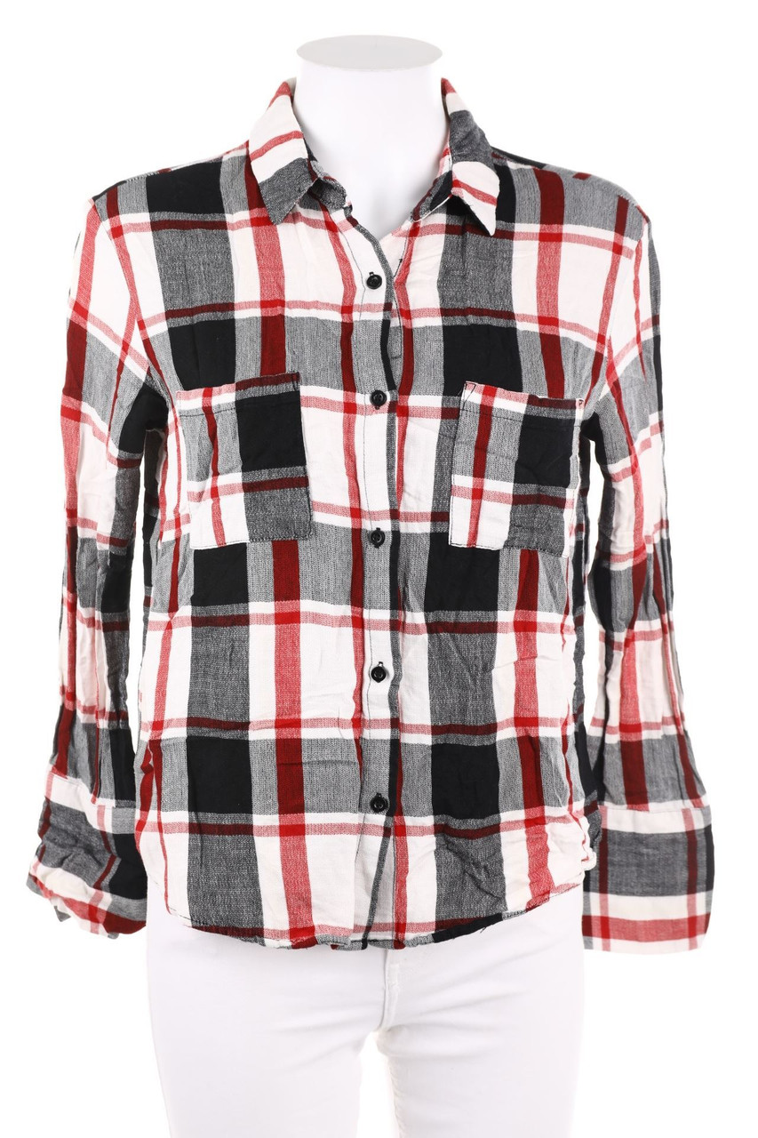 MANGO - Hemd-Bluse mit Karo-Muster - XS