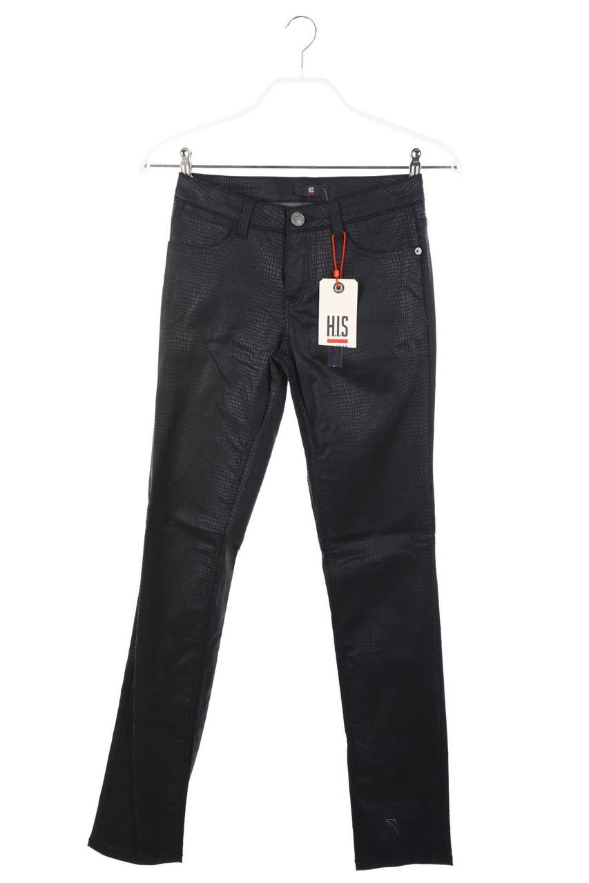 H.I.S. - Coated Skinny-Jeans mit Animal-Print - D 36
