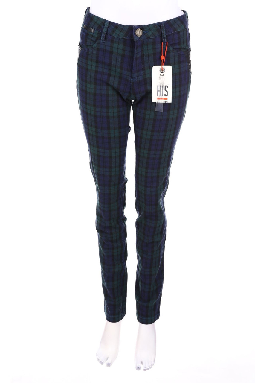 H.I.S. - Skinny-Jeans mit Karo-Muster - D 38