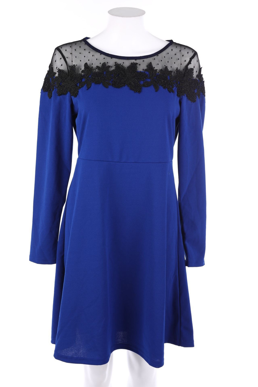 No Label - Cocktail Dress with Mesh Insert - S