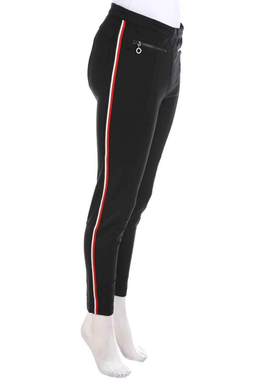 comma - Skinny-Hose aus Jersey mit Galonstreifen - D 38