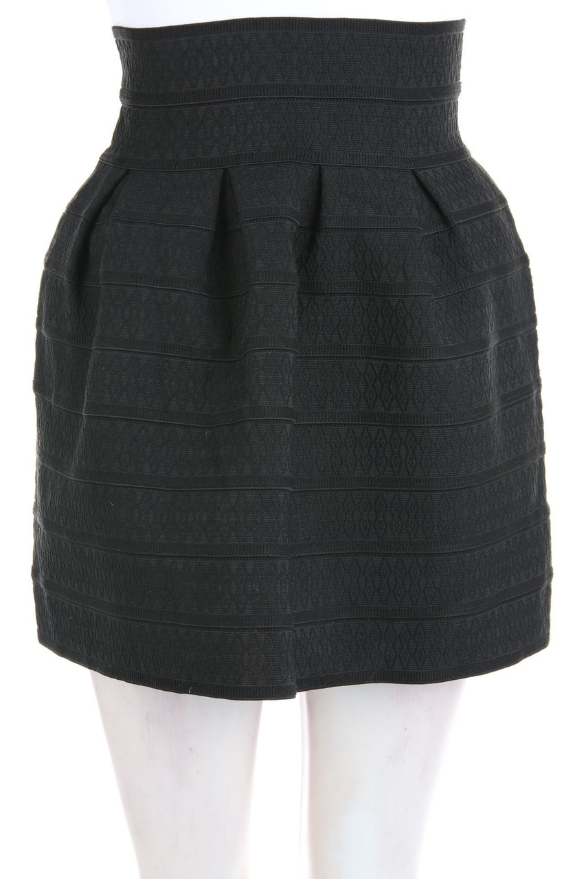 TALLY WEiJL - Pleated Mini-Skirt, Jacquard - XS