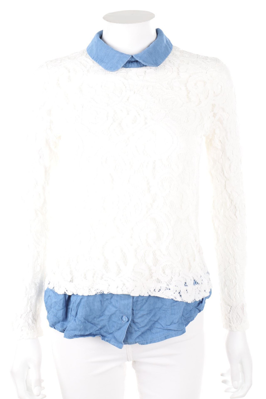 Scarlet Roos - Lace-Blouse, Layer Look - D 34