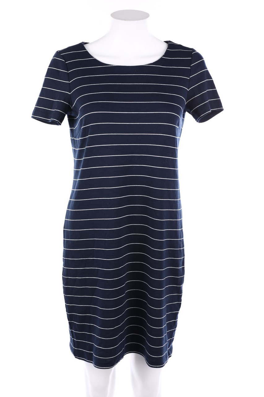 VILA - Streifen-Shift-Kleid mit Reißverschluss - S