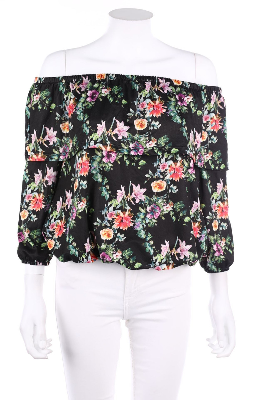 No Label - 3/4-Sleeve Shirt with Flower Print - D 38