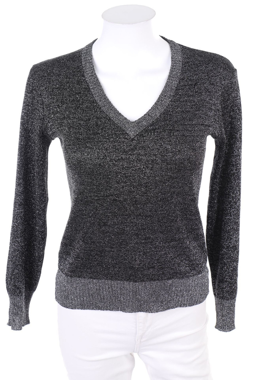 Ohne Label - Glitzer-Longsleeve-Shirt - XS